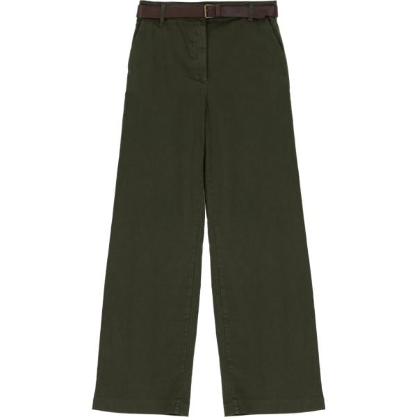 pantaloni a palazzo Please verde tinta unita