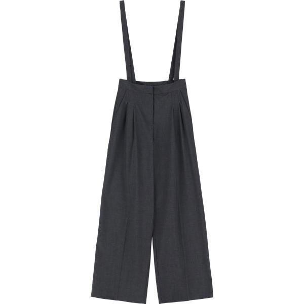 pantaloni capri Please grigio tinta unita