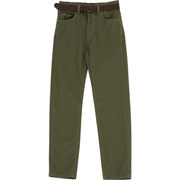 pantaloni Please verde tinta unita