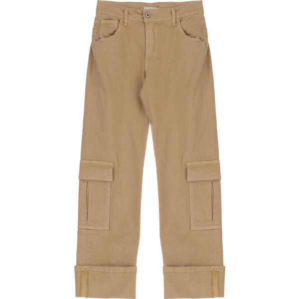 pantaloni cargo Please marrone tinta unita