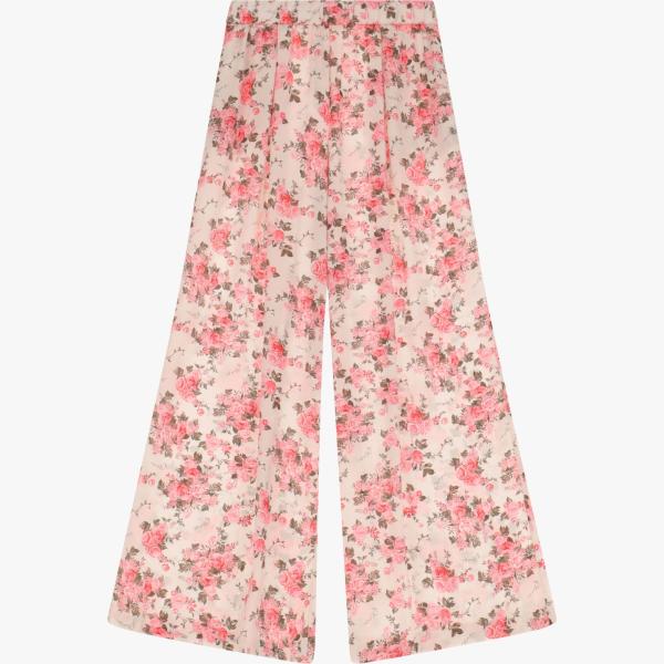 pantaloni a palazzo Please bianco a fiori