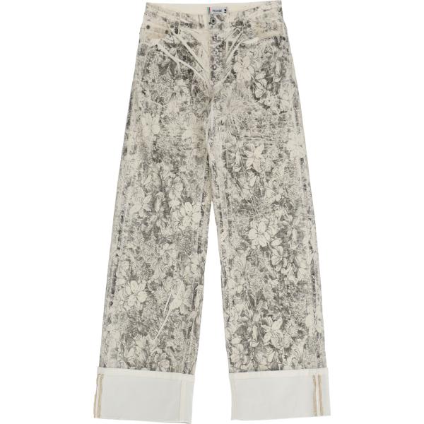 pantaloni a palazzo Please bianco a fiori