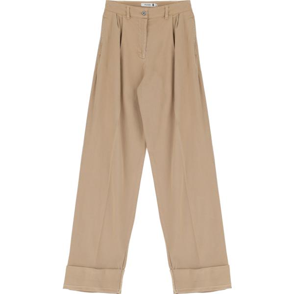 pantaloni Please marrone tinta unita