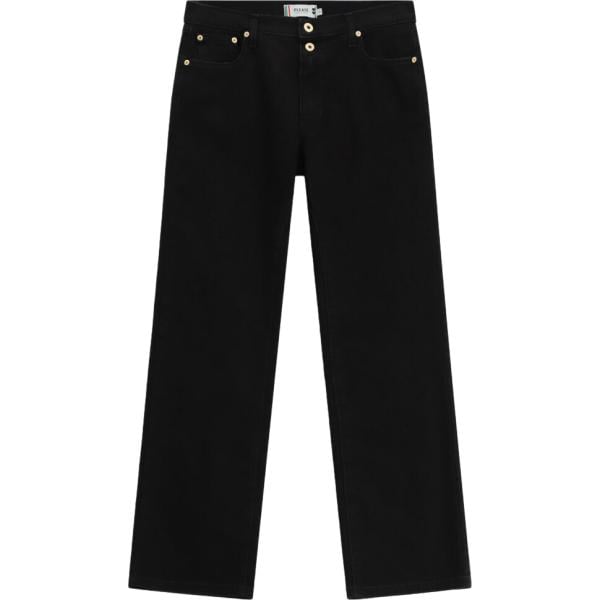 Pantaloni da donna in nero pece cinque tasche con bottoni Please