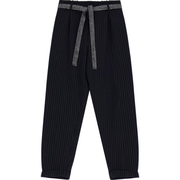 pantaloni Please blu a righe