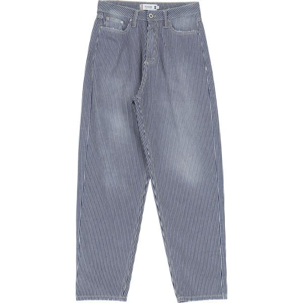 jeans mom Please grigio a righe