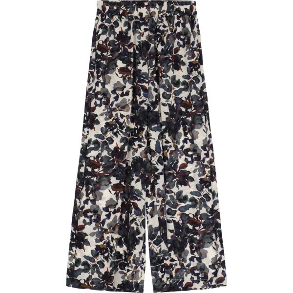 pantaloni Please nero a fiori