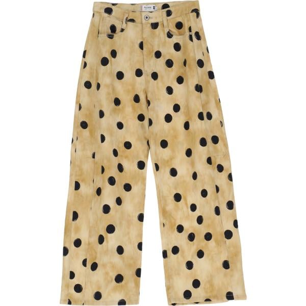pantaloni Please marrone a pois