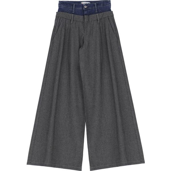 pantaloni a palazzo Please grigio