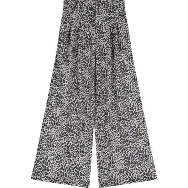 pantaloni a palazzo Please grigio animalier