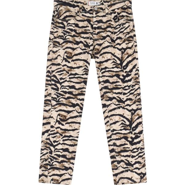 pantaloni chino Please multicolore animalier