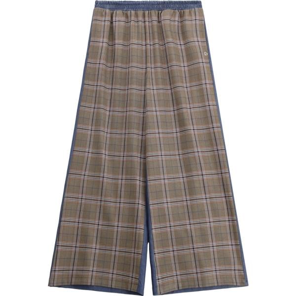 pantaloni a palazzo Please marrone a quadri