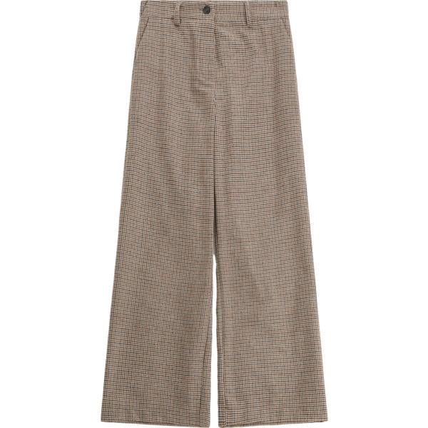 pantaloni a palazzo Please marrone con stampe