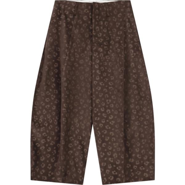 pantaloni Please marrone con stampe