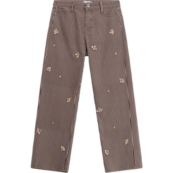pantaloni a palazzo Please marrone a righe