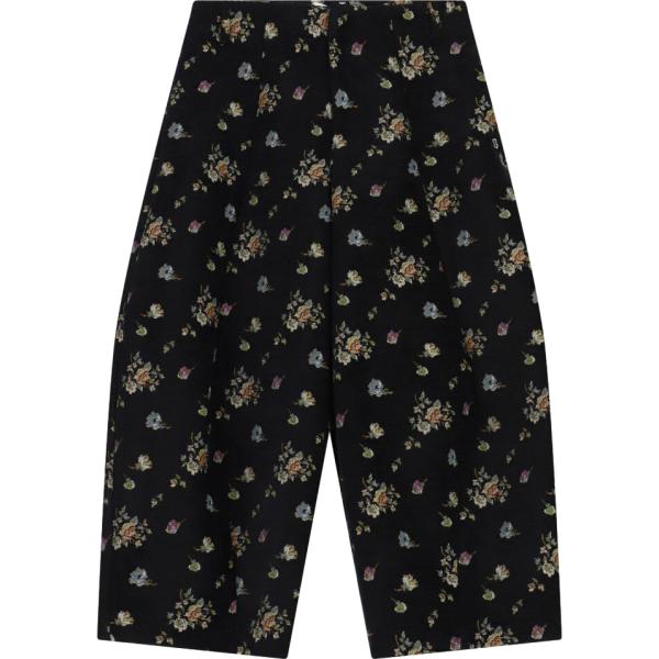 Pantaloni a palazzo da donna in nero pece con stampe a vita alta Please