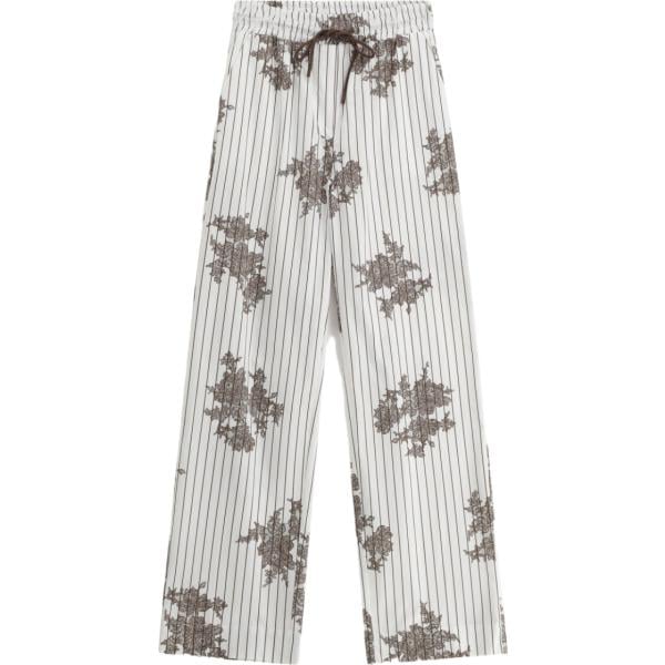 pantaloni a palazzo Please bianco a righe