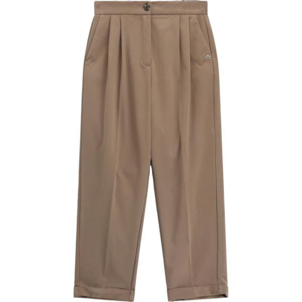 Pantaloni da donna in marrone scuro a vita alta Please