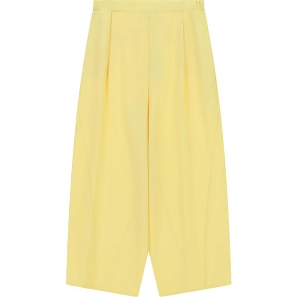 Pantaloni da donna in giallo chiaro a vita alta Please