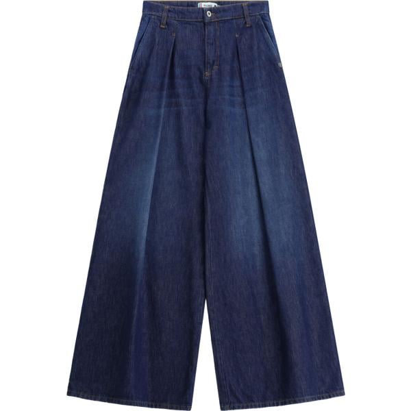 Jeans da donna in blu scuro a vita alta in denim Please