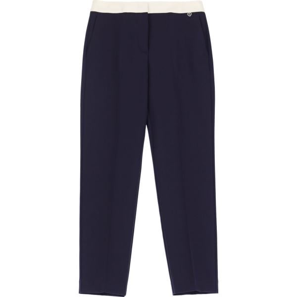 pantaloni Please blu a righe