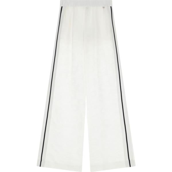 pantaloni a palazzo Please bianco a righe