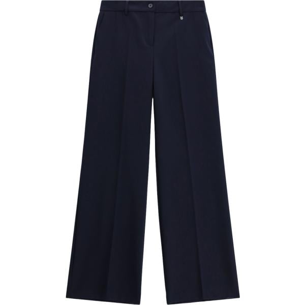 Pantaloni a palazzo da donna in blu scuro a vita alta Please