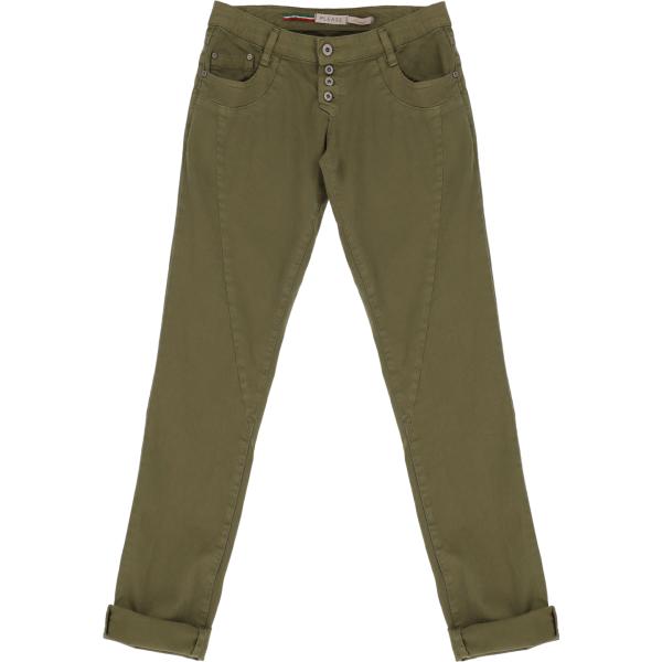 jeans Please verde tinta unita