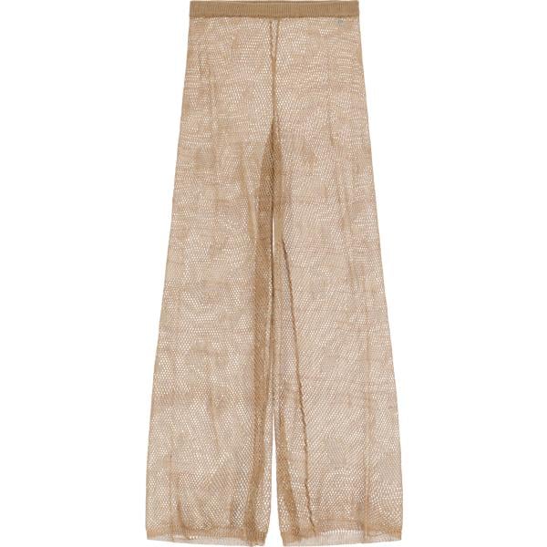 pantaloni Please marrone con stampe