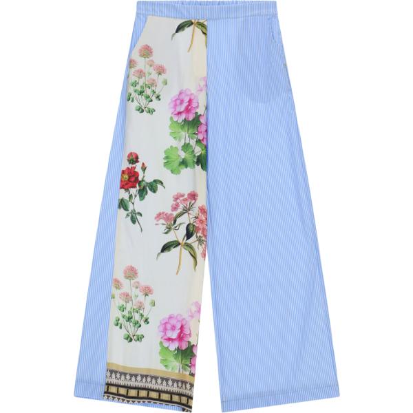 pantaloni a palazzo Please blu con stampe