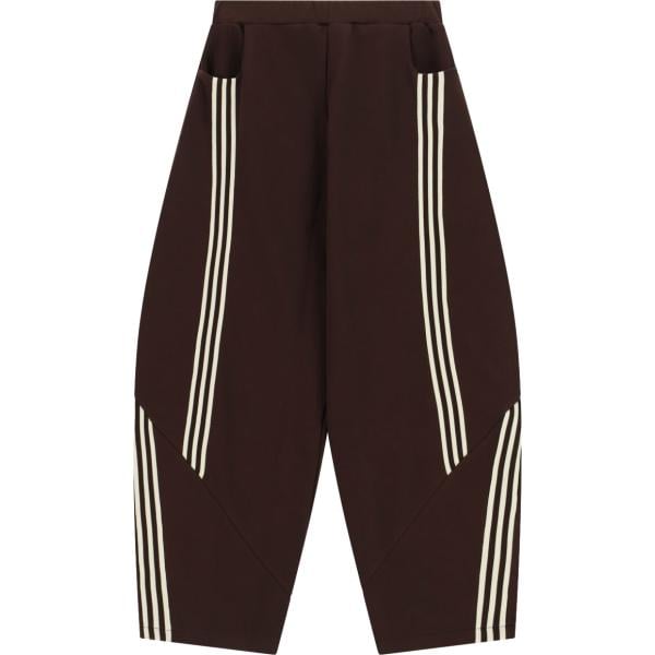 Pantaloni da donna in marrone scuro a righe Please
