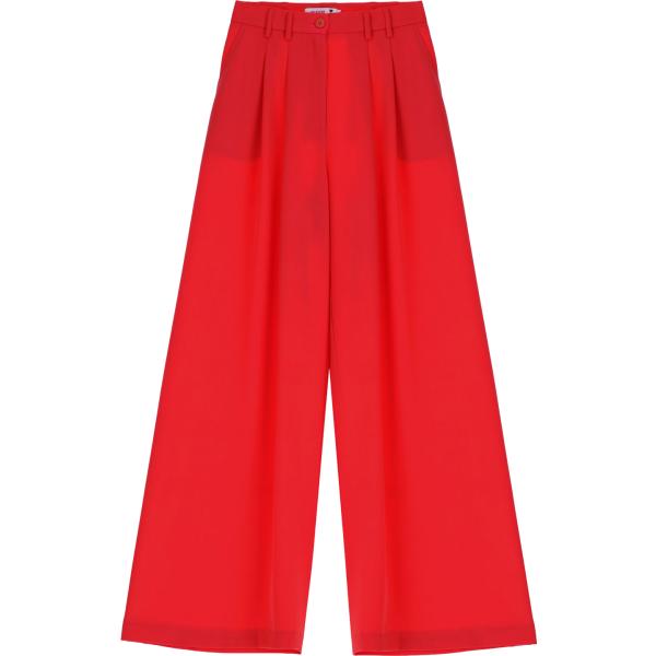 pantaloni a palazzo Please rosso