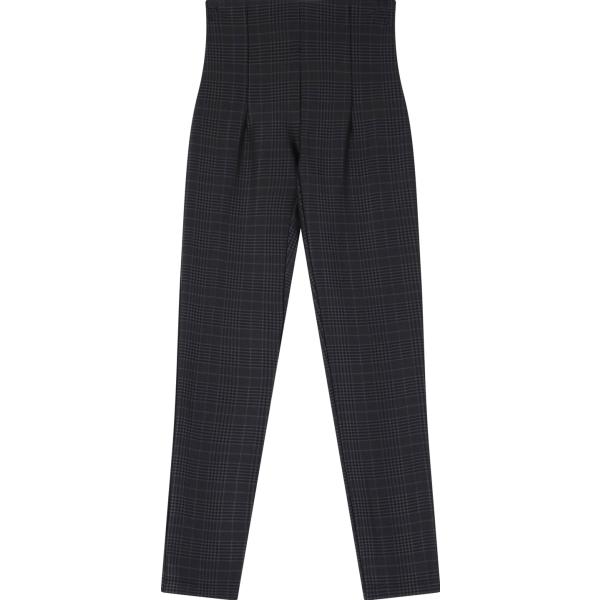 pantaloni Please nero a quadri