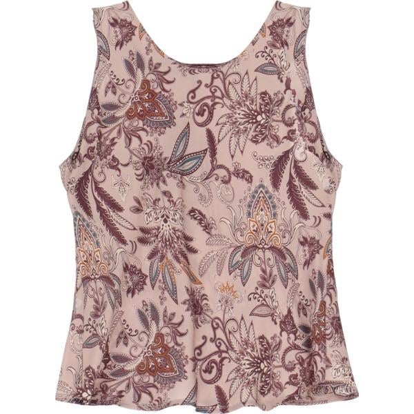 top Please marrone con stampe