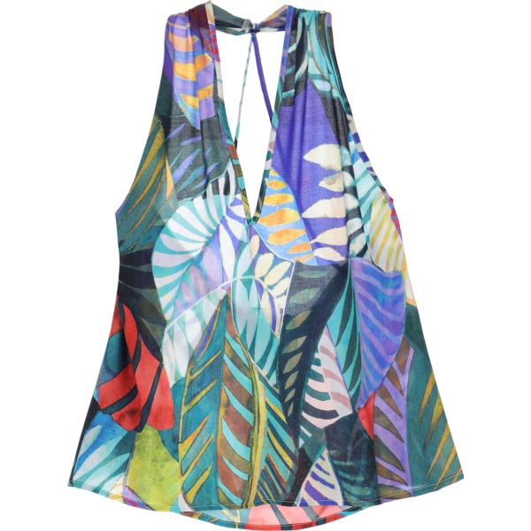 top Please blu con stampe