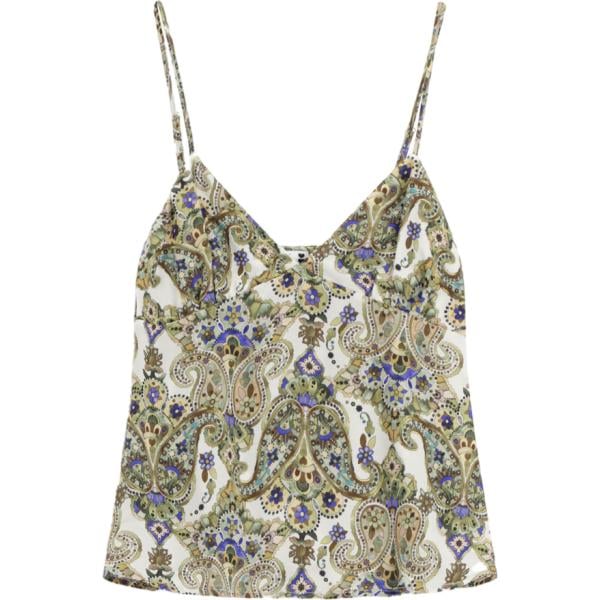 top Please verde paisley