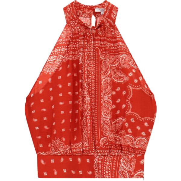 Top da donna in rosso classico cropped Please