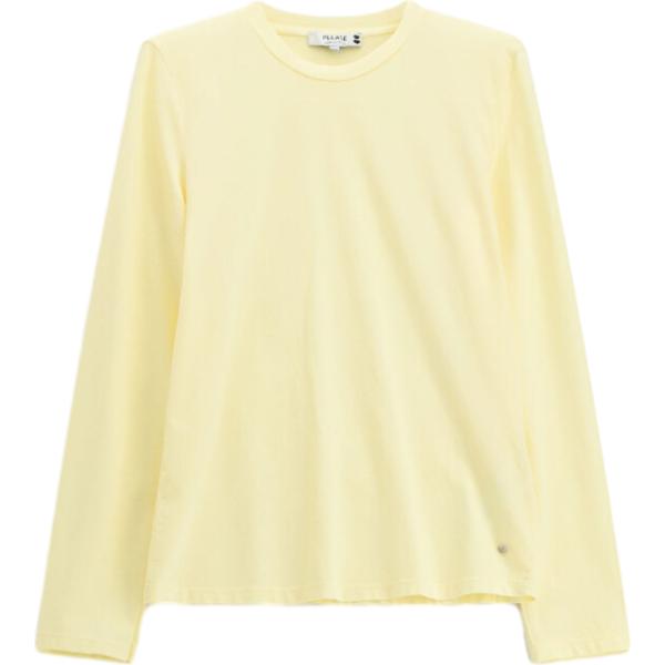 T-shirt da donna in giallo chiaro a maniche lunghe Please Please