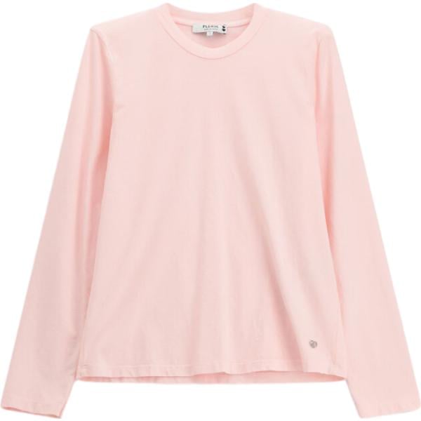 T-shirt da donna in rosa scuro a maniche lunghe Please
