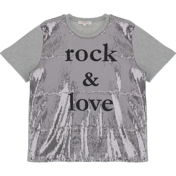 t-shirt Please grigio con stampe