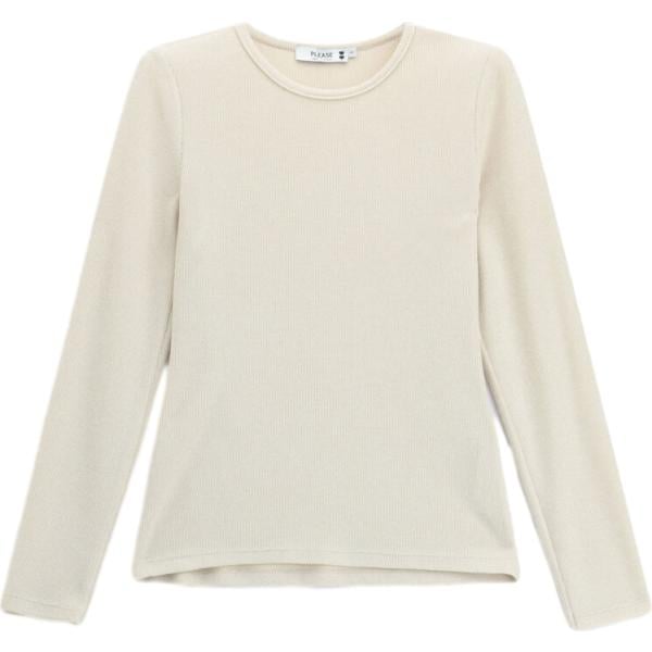 t-shirt Please bianco tinta unita