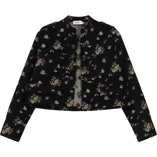blazer Please nero a fiori