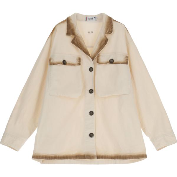 blazer Please marrone tinta unita