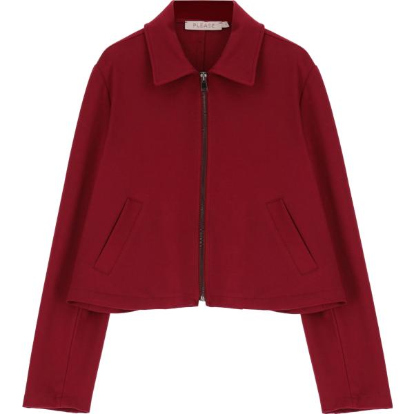 blazer Please rosso tinta unita