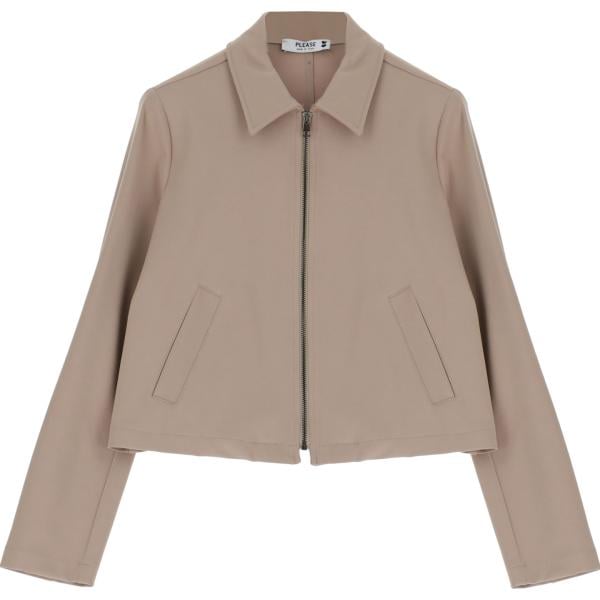 blazer Please marrone tinta unita
