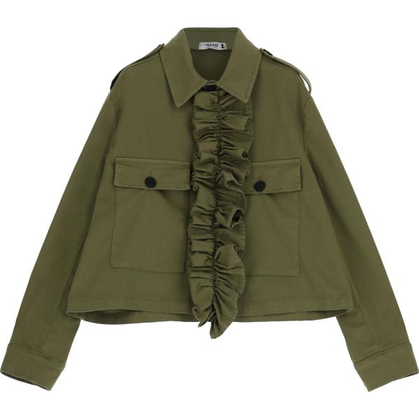 blazer Please verde tinta unita