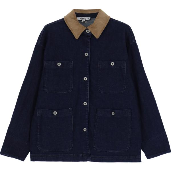 blazer Please blu tinta unita
