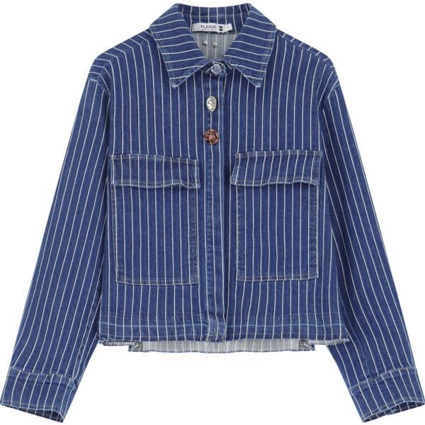 blazer Please blu a righe