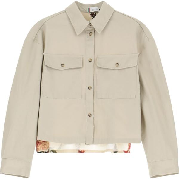 blazer Please marrone con stampe