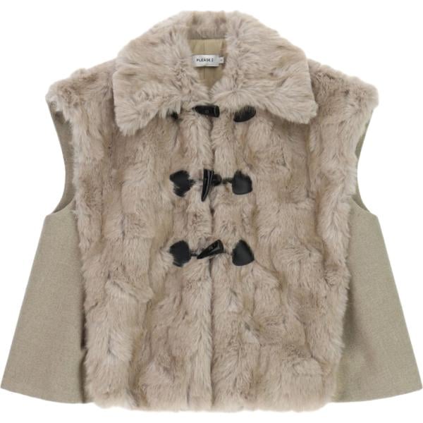 Gilet da donna in beige sabbia Please
